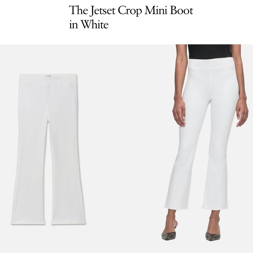 Frame Jetset Flare Jeans in White